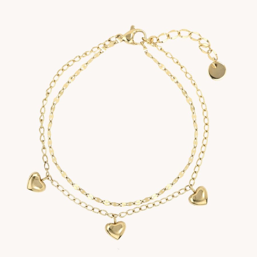 Joyas Bohoo Accesorios Todo Pulseras | Pulsera Love For Real Dorado