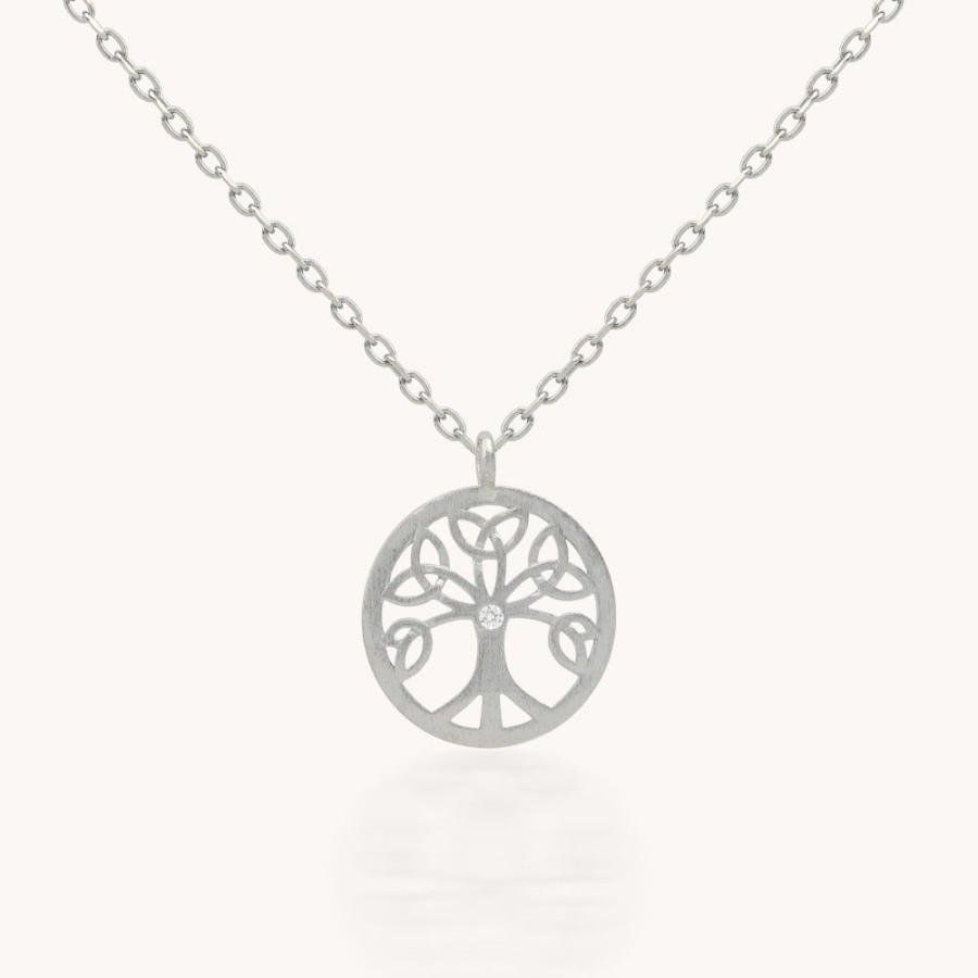 Joyas Bohoo Accesorios Cadenas | Collar Silver Wisdom Tree Plateado