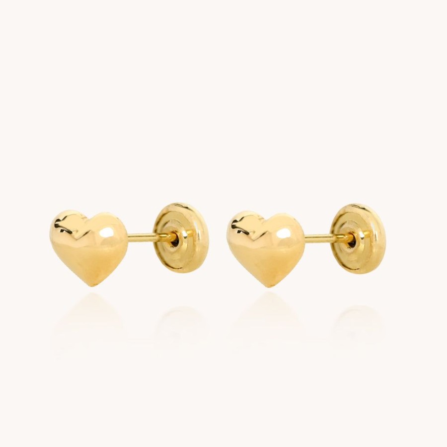 Joyas Bohoo Accesorios Mini Y Studs | Arete Baby Heart Para Bebe