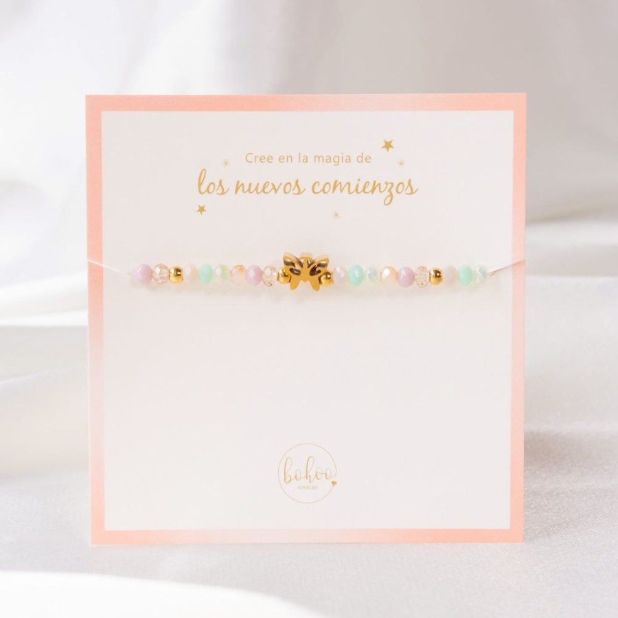 Joyas Bohoo Accesorios Todo Pulseras | Pulsera Murano Mariposa Pasteles-Mariposa