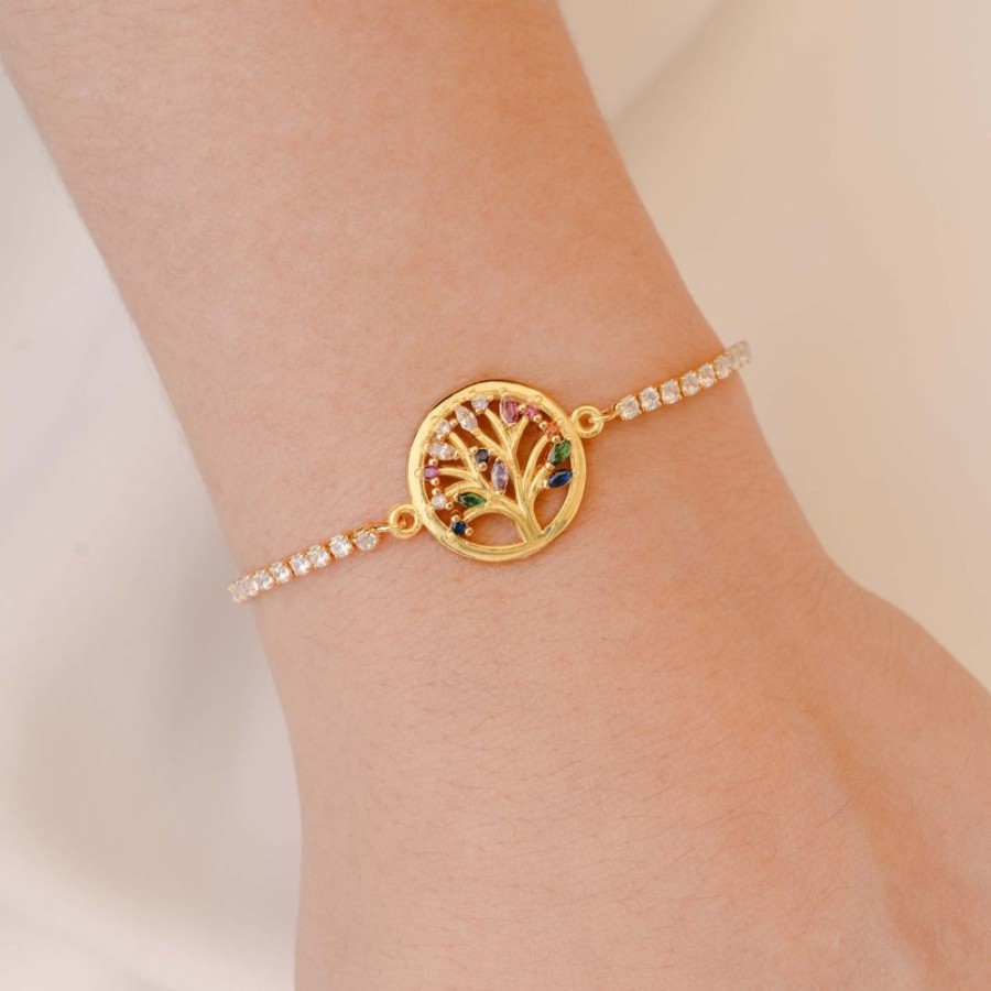 Joyas Bohoo Accesorios Regulables | Pulsera Begonia Dorado