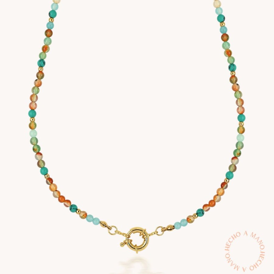 Joyas Bohoo Accesorios Todo Collares | Collar Summer Colors Piedra Agatha