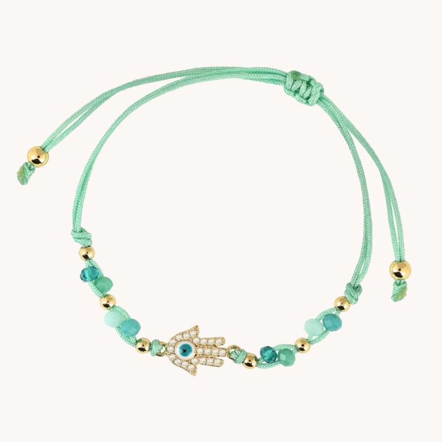 Joyas Bohoo Accesorios Todo Pulseras | Pulsera Trenzada Hilo Mano Turca Jade-Mano