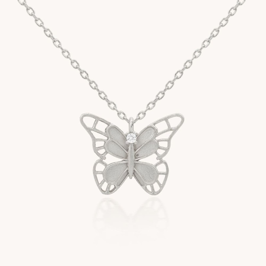 Joyas Bohoo Accesorios Todo Collares | Collar My Butterfly Plateado