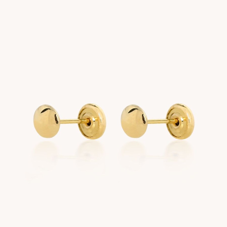 Joyas Bohoo Accesorios Mini Y Studs | Aretes Lenteja Oro 18K