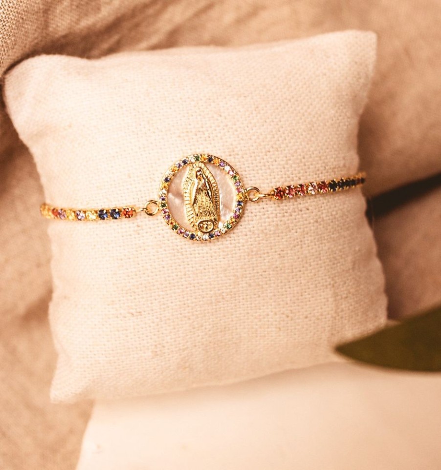 Joyas Bohoo Accesorios Regulables | Pulsera Virgen De Guadalupe Colors Multicolor