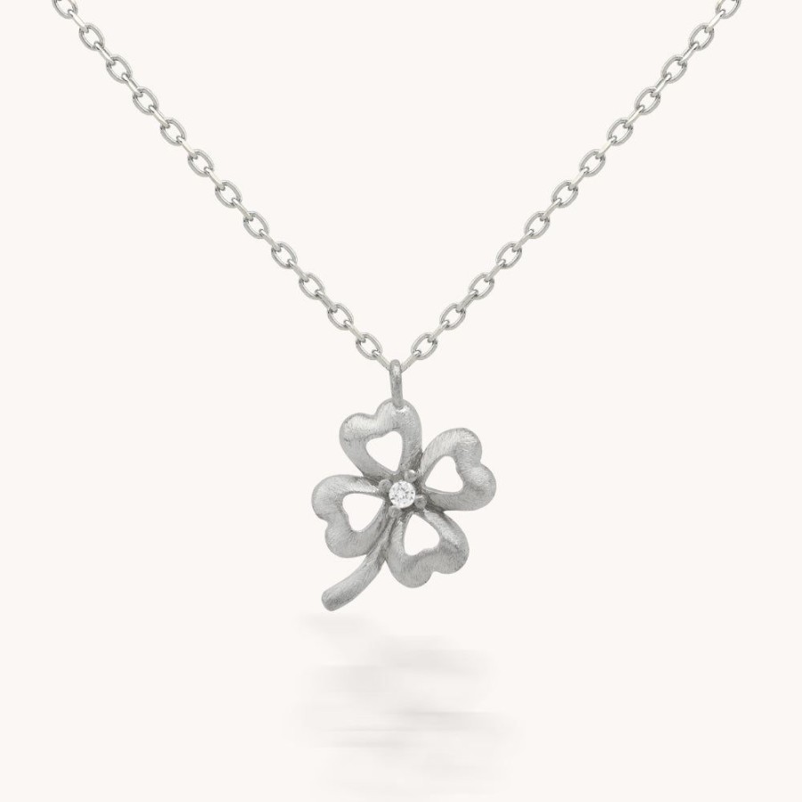 Joyas Bohoo Accesorios Todo Collares | Collar Silver Clover Plateado