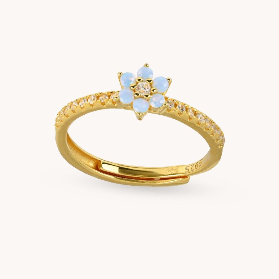 Joyas Bohoo Accesorios Regulables | Anillo Flor Golden