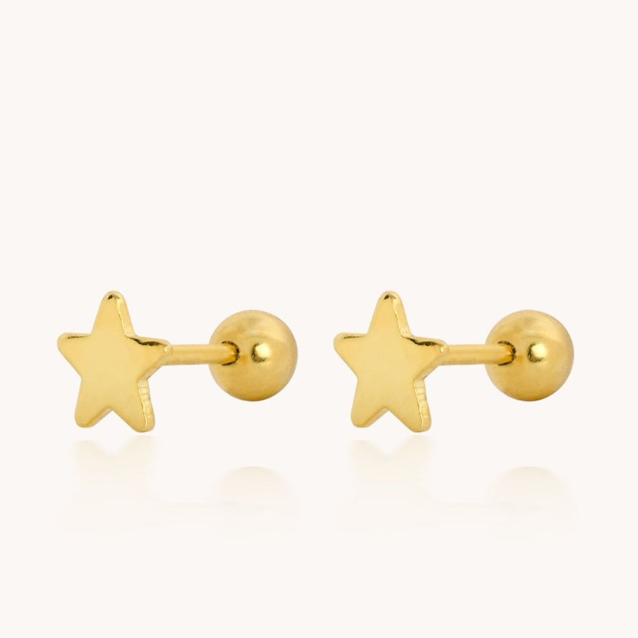 Joyas Bohoo Accesorios Todo Aretes | Arete Mini Starlight Dorado