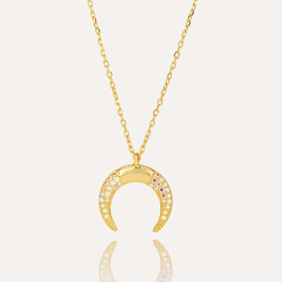 Joyas Bohoo Accesorios Cadenas | Collar Sweet Moon Dorado