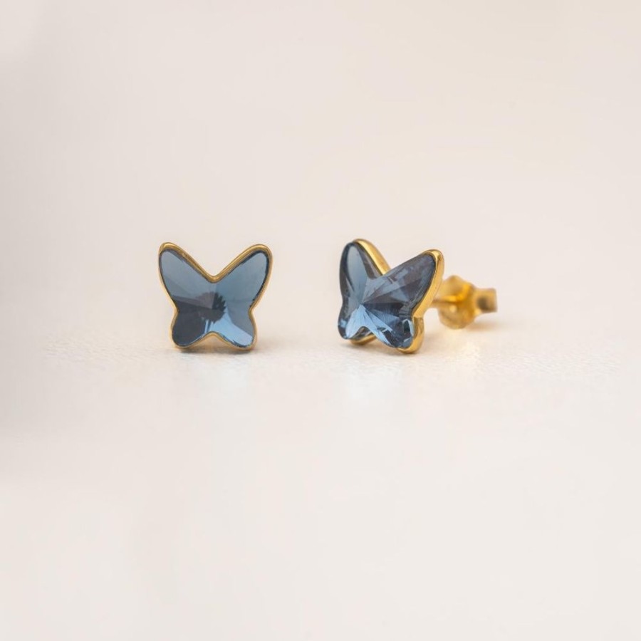 Joyas Bohoo Accesorios Mini Y Studs | Aretes Monarca Dorado