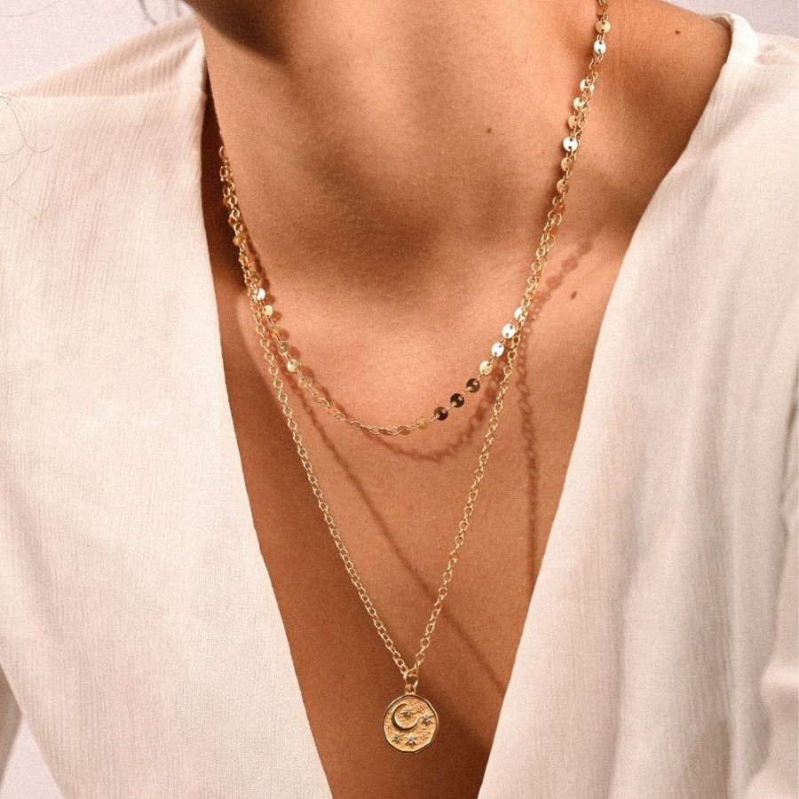 Joyas Bohoo Accesorios Todo Collares | Collar Medallion Dorado