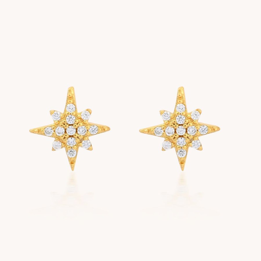 Joyas Bohoo Accesorios Mini Y Studs | Aretes Twinkle Dorado