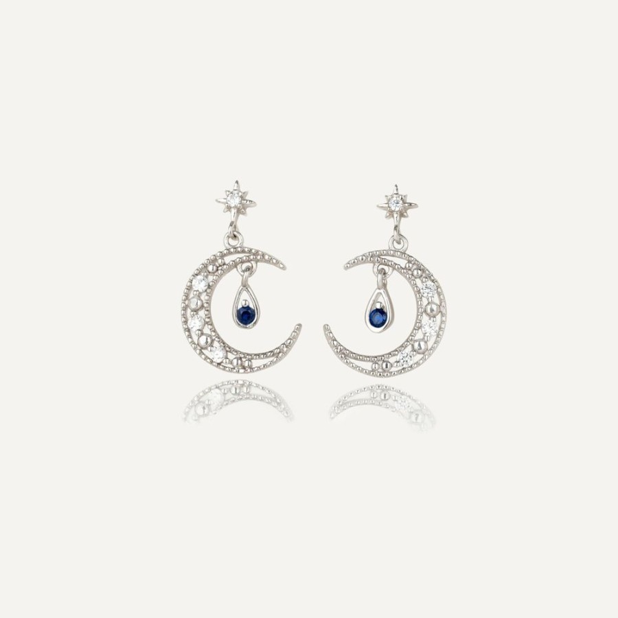 Joyas Bohoo Accesorios Mini Y Studs | Aretes Bright Moon Plateado