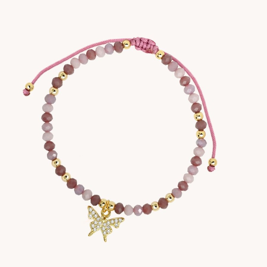 Joyas Bohoo Accesorios Hilo | Pulsera Butterfly Lila-Mariposa