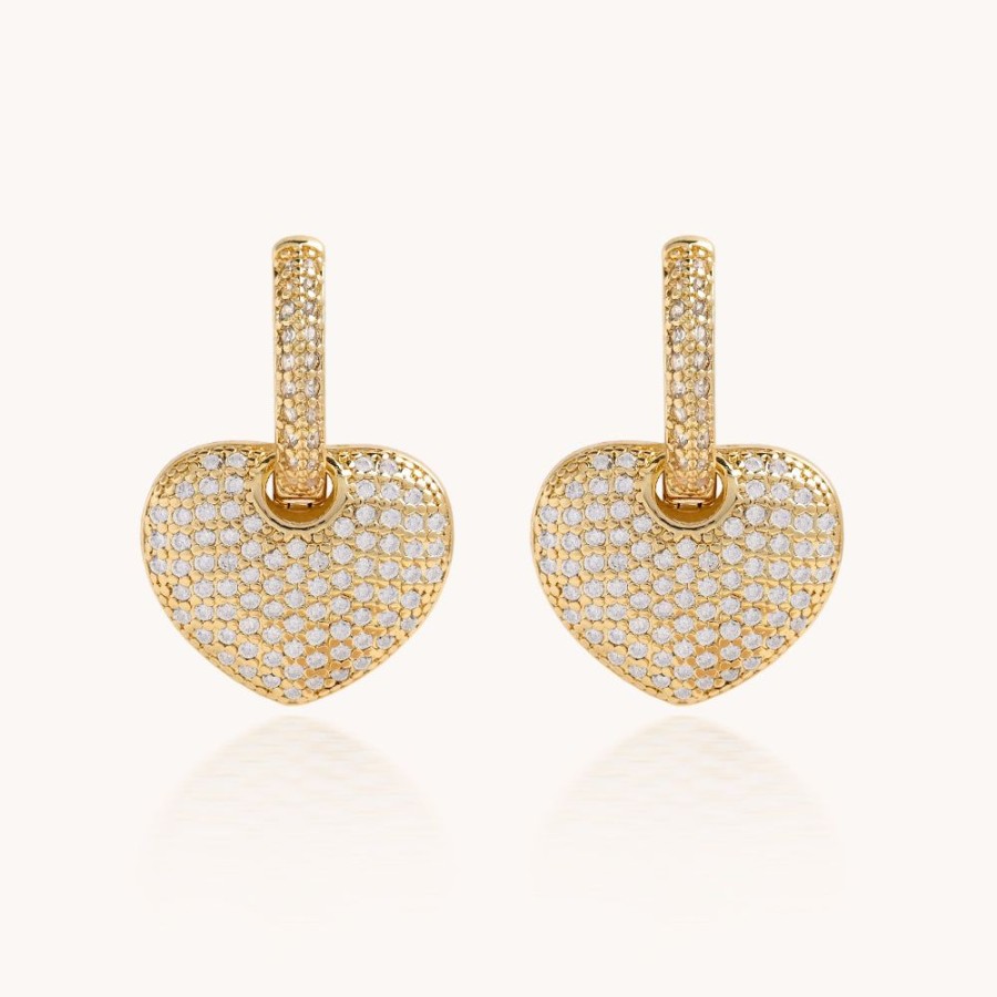 Joyas Bohoo Accesorios Todo Aretes | Aretes Bright Love Dorado