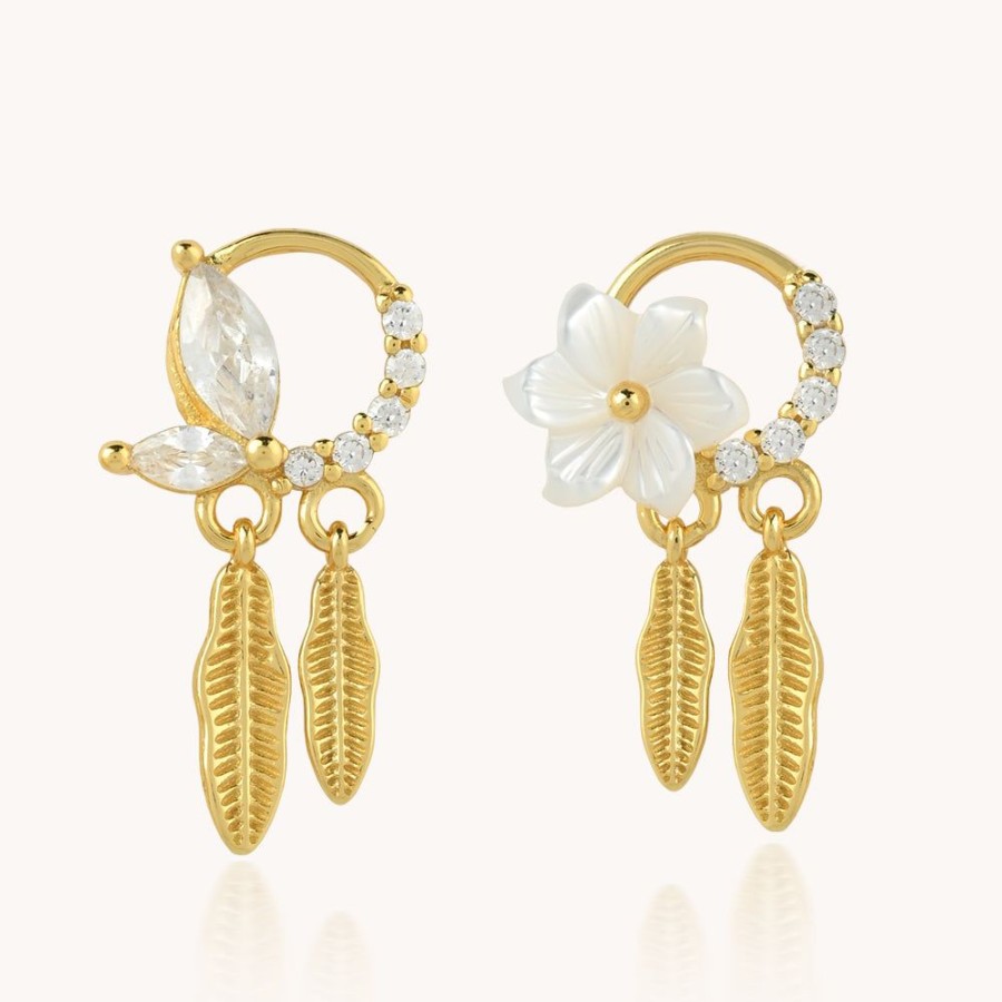 Joyas Bohoo Accesorios Colgantes | Arete Eleonor Dorado