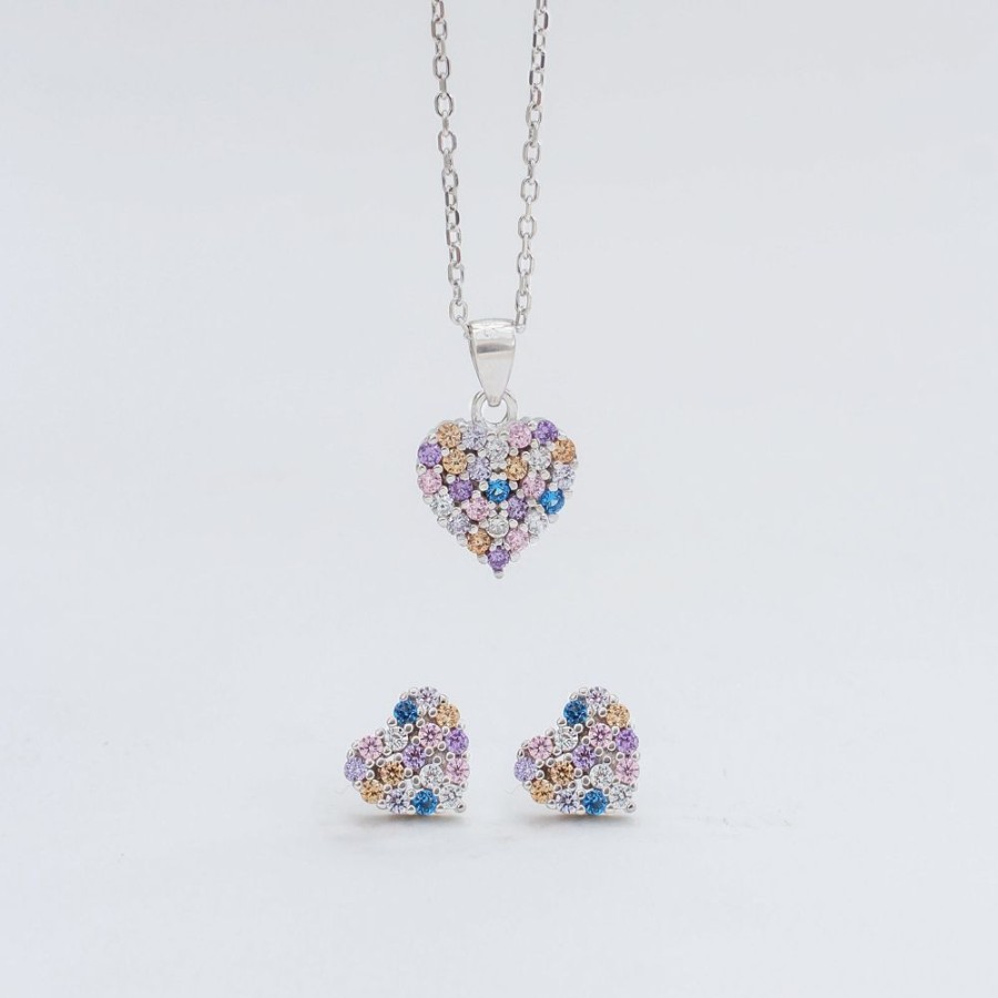 Joyas Bohoo Accesorios | Set Colorful Love Plateado