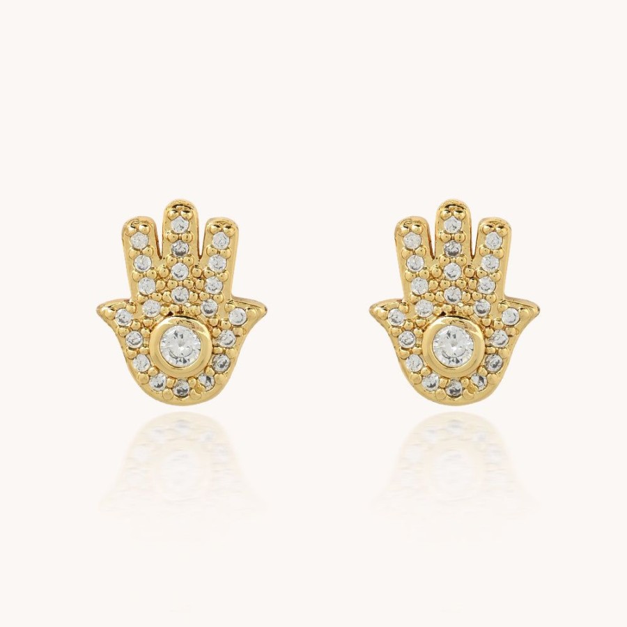 Joyas Bohoo Accesorios Mini Y Studs | Aretes Emine Dorado