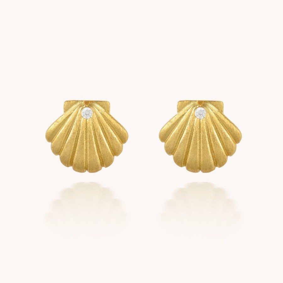 Joyas Bohoo Accesorios Mini Y Studs | Aretes Conchita Dorado