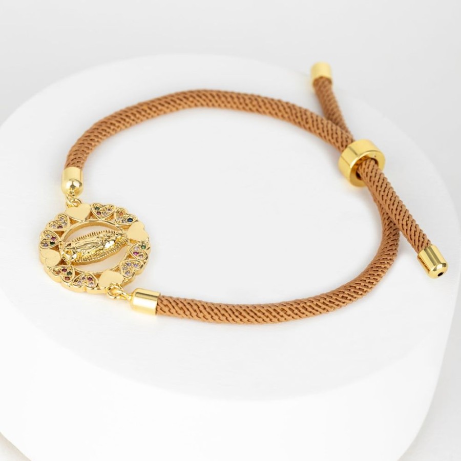 Joyas Bohoo Accesorios Pulseras Con Cordon | Pulsera Keep Faith Dorado