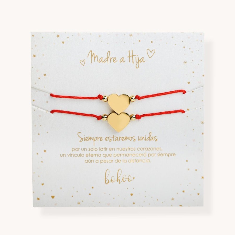 Joyas Bohoo Accesorios Hilo | Pulsera Mom Love Rojo