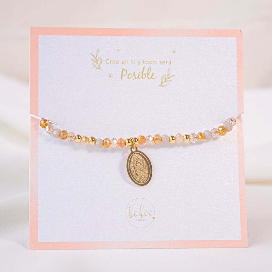 Joyas Bohoo Accesorios Hilo | Pulsera Hilo Virgen Beige-Virgen