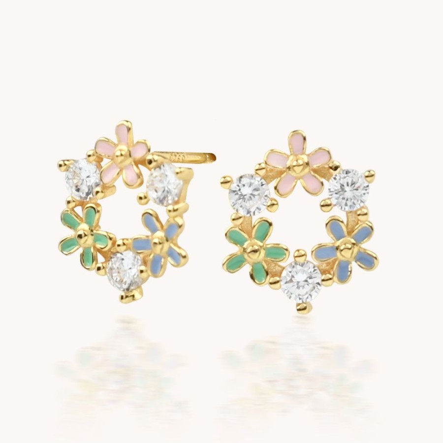 Joyas Bohoo Accesorios Mini Y Studs | Aretes Iri Dorado