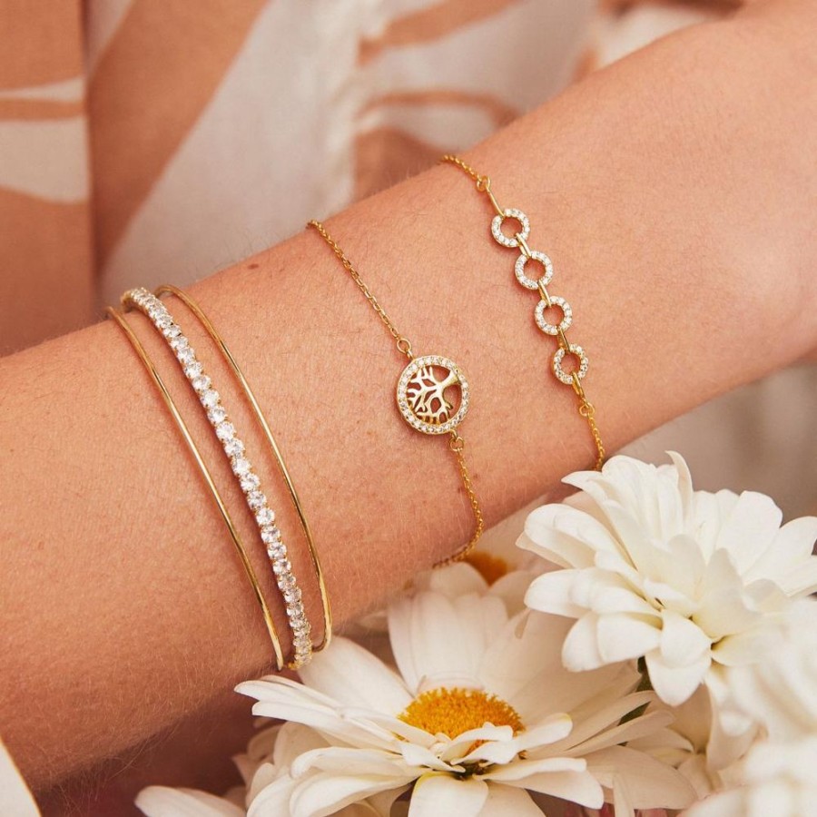 Joyas Bohoo Accesorios Todo Pulseras | Pulsera Round Dorado