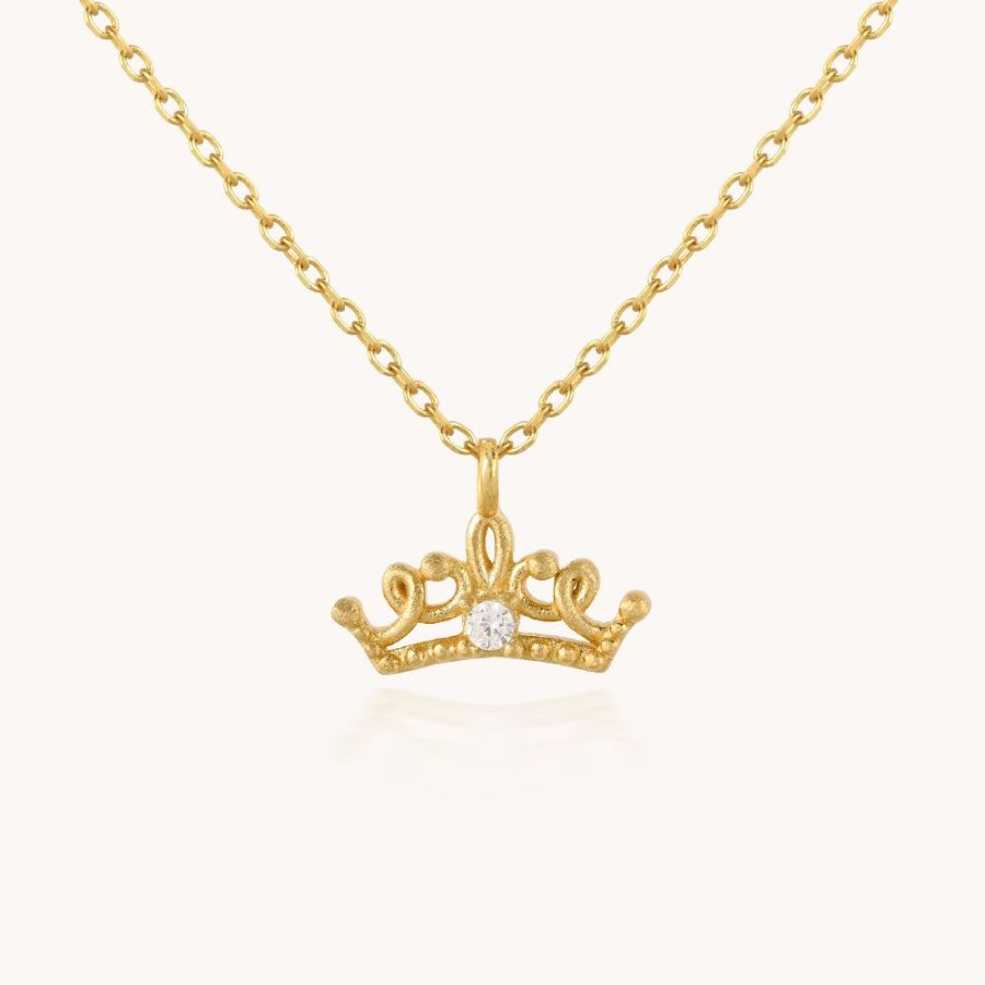 Joyas Bohoo Accesorios Cadenas | Collar Cristal Crown Dorado