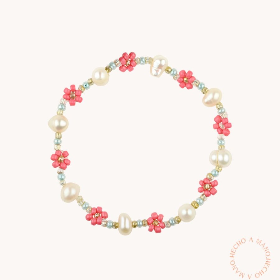 Joyas Bohoo Accesorios Todo Pulseras | Pulsera Flower Pearl Perla Natural