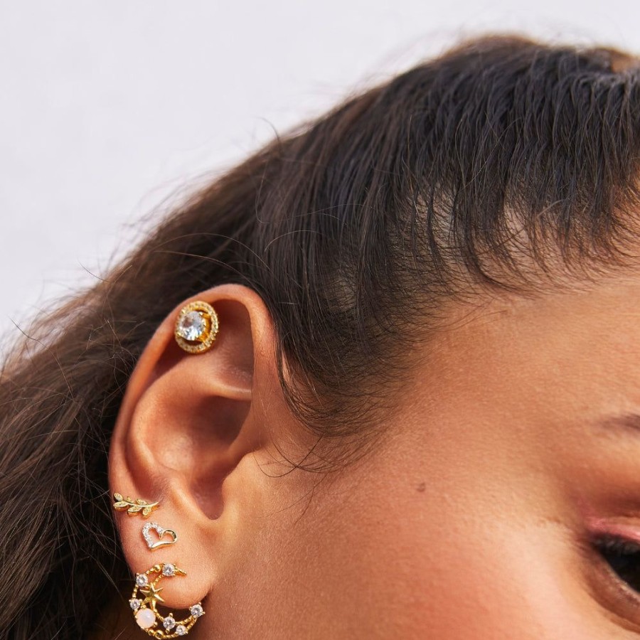 Joyas Bohoo Accesorios Mini Y Studs | Aretes Golden Light Dorado