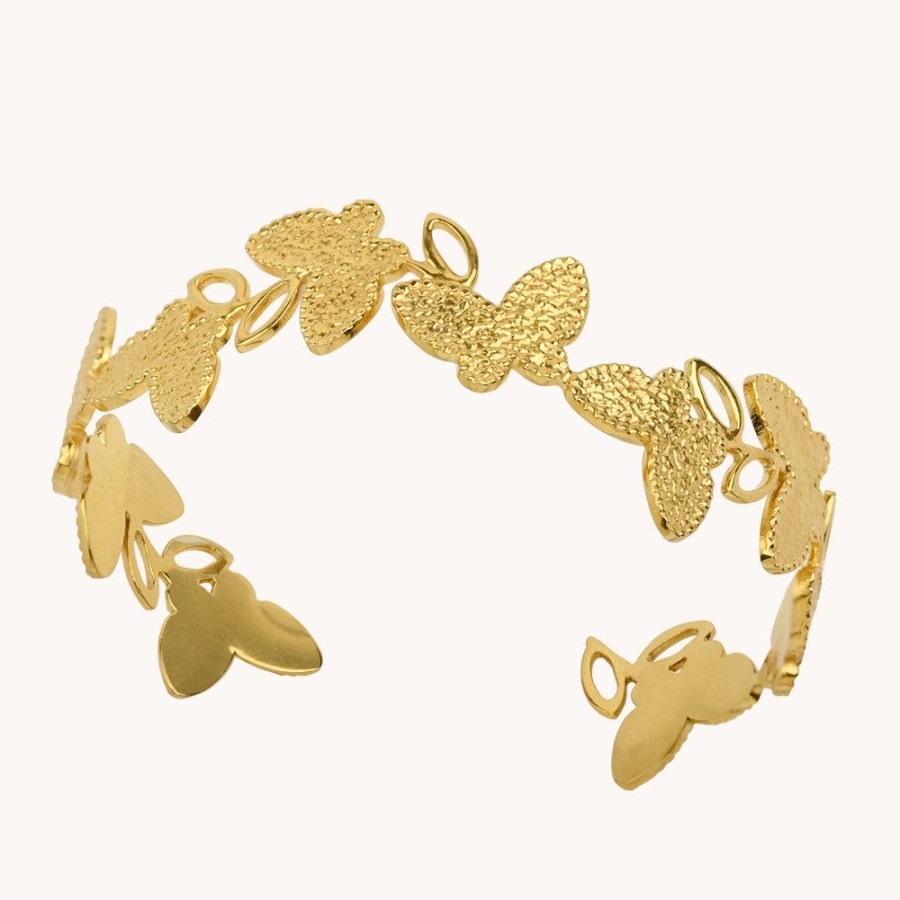 Joyas Bohoo Accesorios Todo Pulseras | Pulsera Mariposa Regulable Dorado