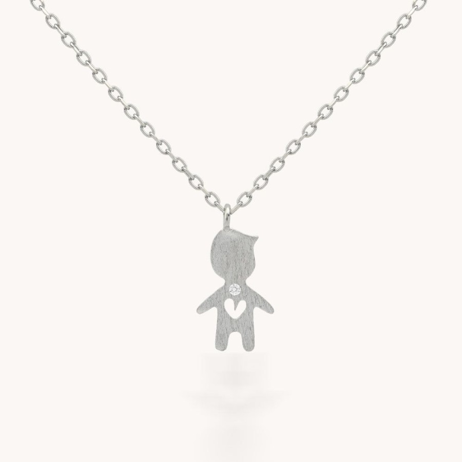 Joyas Bohoo Accesorios Todo Collares | Collar Silver Little Boy Plateado