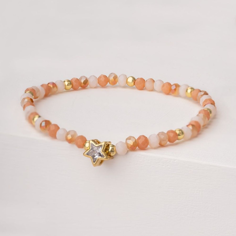 Joyas Bohoo Accesorios Elasticas | Pulsera Murano Estrella Melon-Estrella