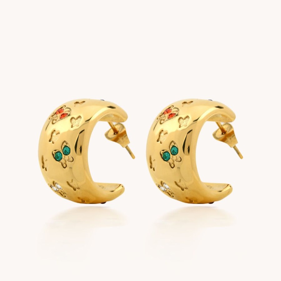 Joyas Bohoo Accesorios Argollas | Argollas Chunky Hoops Dorado