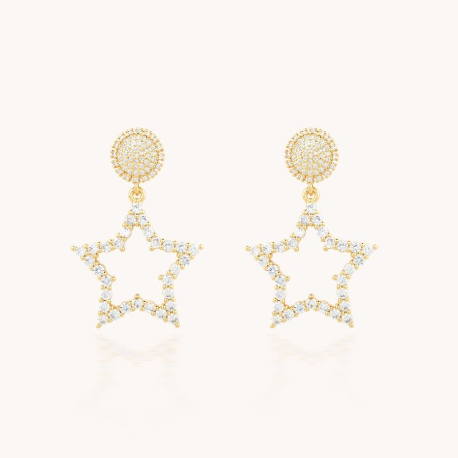 Joyas Bohoo Accesorios Todo Aretes | Aretes Brightest Star Dorado