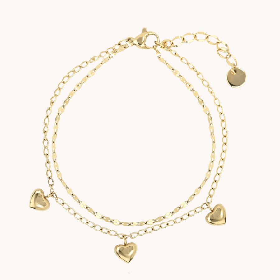 Joyas Bohoo Accesorios Pulseras Con Broche | Pulsera Love For Real Dorado