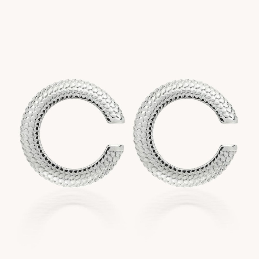 Joyas Bohoo Accesorios Earcuff | Earcuff Chunky Snake Plateado