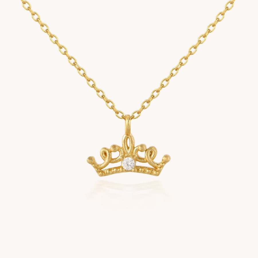 Joyas Bohoo Accesorios Todo Collares | Collar Cristal Crown Dorado