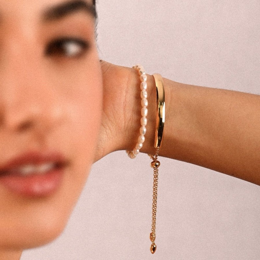 Joyas Bohoo Accesorios Todo Pulseras | Pulsera Golden Cord Dorado