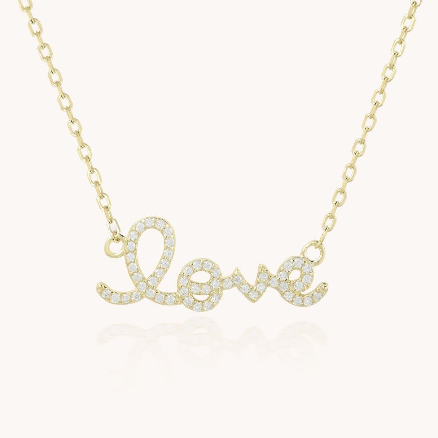 Joyas Bohoo Accesorios Todo Collares | Collar Love Golden Dorado