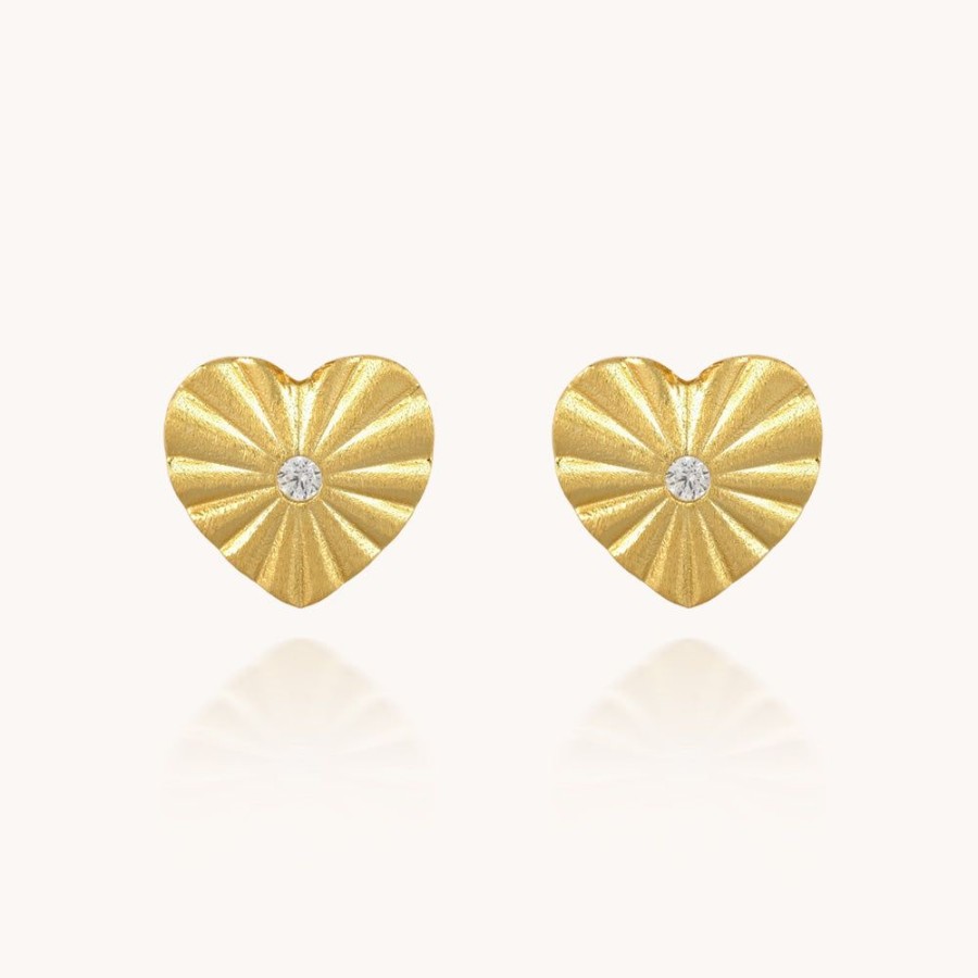 Joyas Bohoo Accesorios Mini Y Studs | Aretes Love Dorado