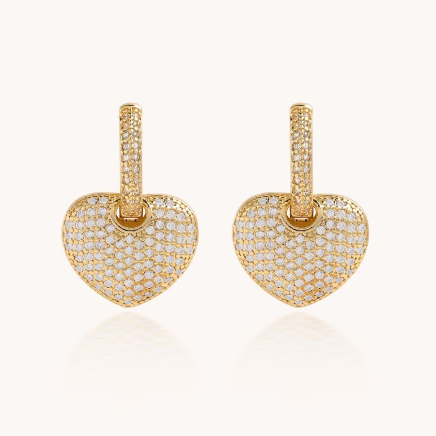 Joyas Bohoo Accesorios Argollas | Aretes Bright Love Dorado