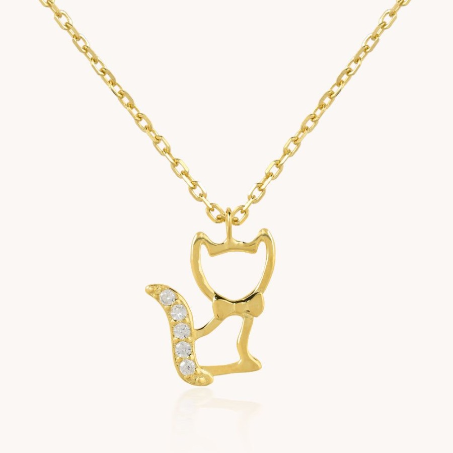 Joyas Bohoo Accesorios Cadenas | Collar Golden Kitten Dorado