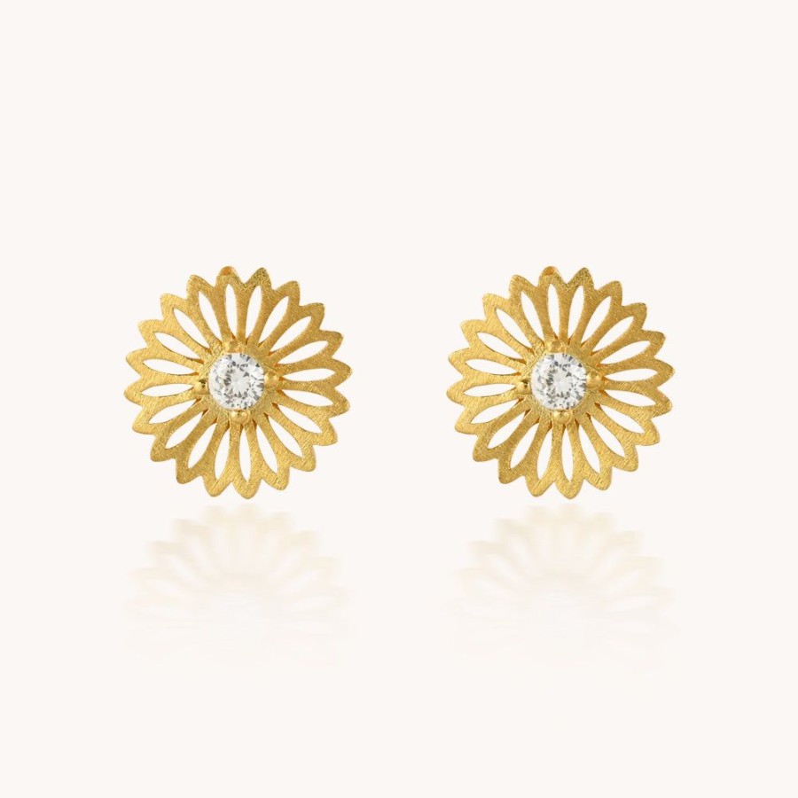 Joyas Bohoo Accesorios Mini Y Studs | Aretes Margarita Golden Dorado