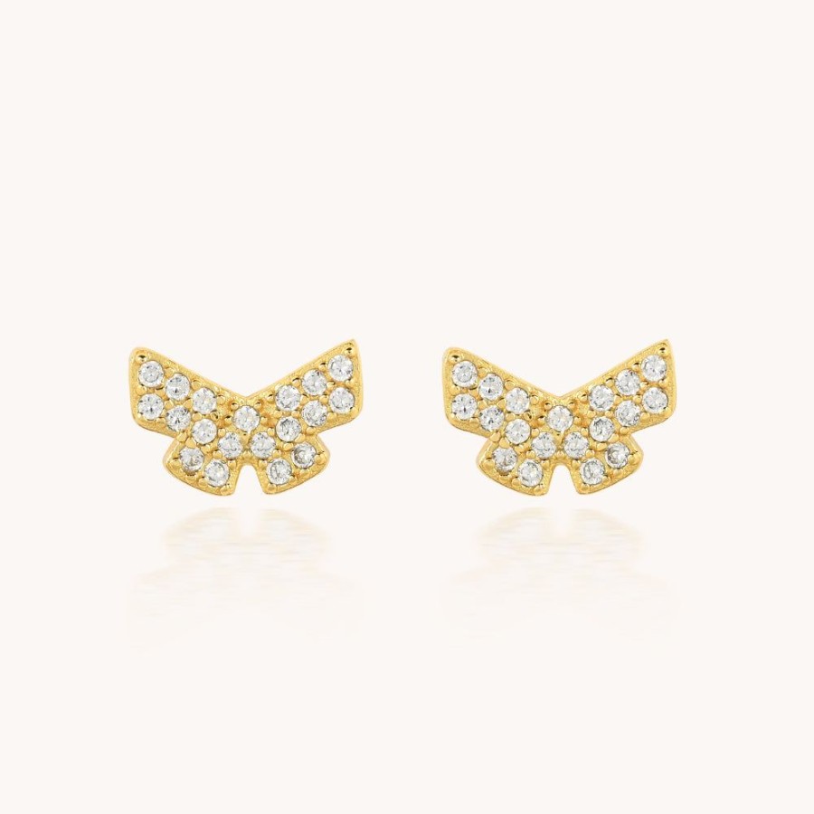 Joyas Bohoo Accesorios Todo Aretes | Aretes Mariposa Dorada Dorado