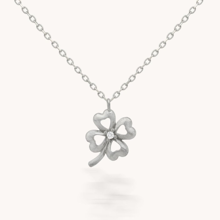 Joyas Bohoo Accesorios Cadenas | Collar Silver Clover Plateado