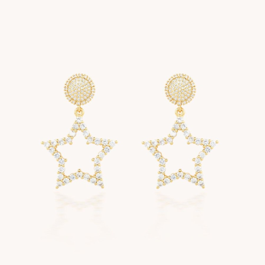 Joyas Bohoo Accesorios Mini Y Studs | Aretes Brightest Star Dorado