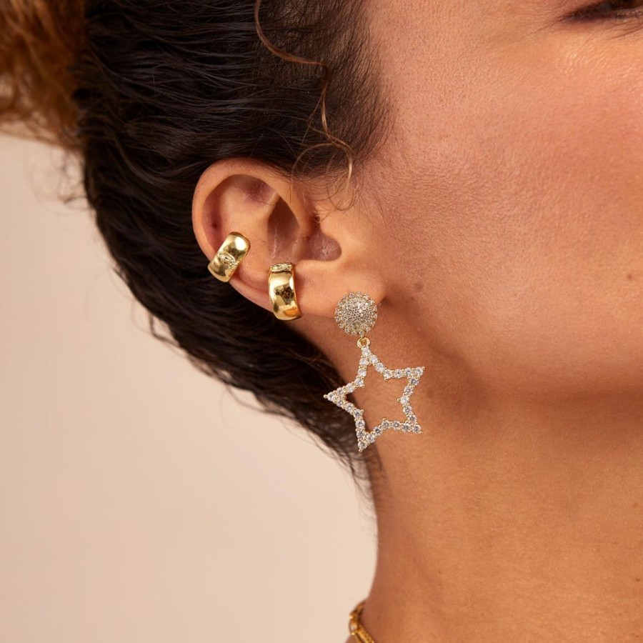 Joyas Bohoo Accesorios Mini Y Studs | Aretes Brightest Star Dorado